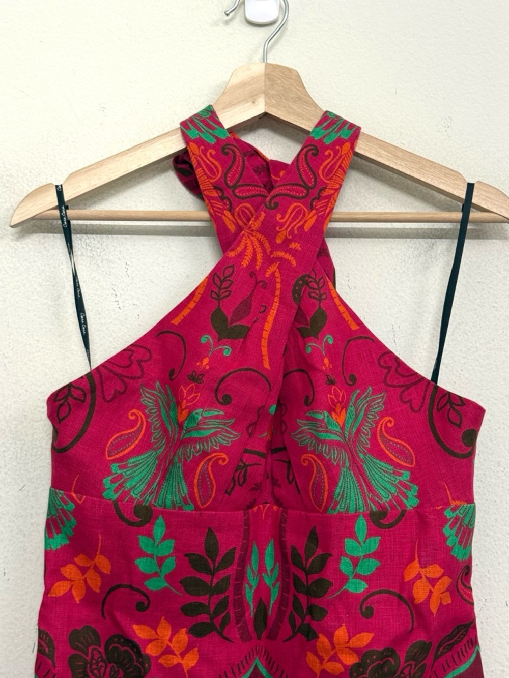 NWT Cara Cara Perla Halter Tropical Mini Dress Sanibel Island Pink Size 8 - Picture 11 of 16